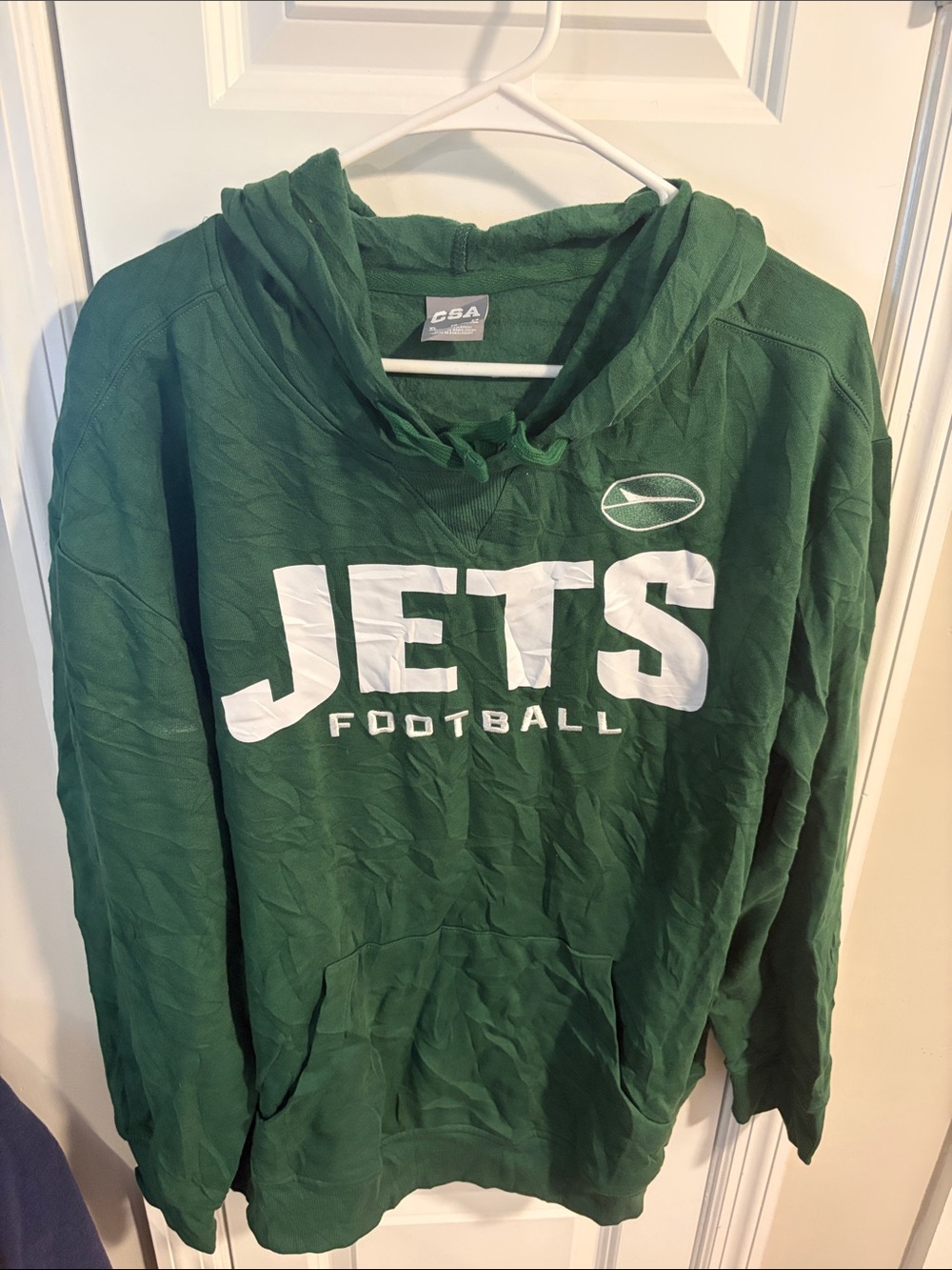 Green Jets Football Hoodie - C&A Pullover Sweatshirt